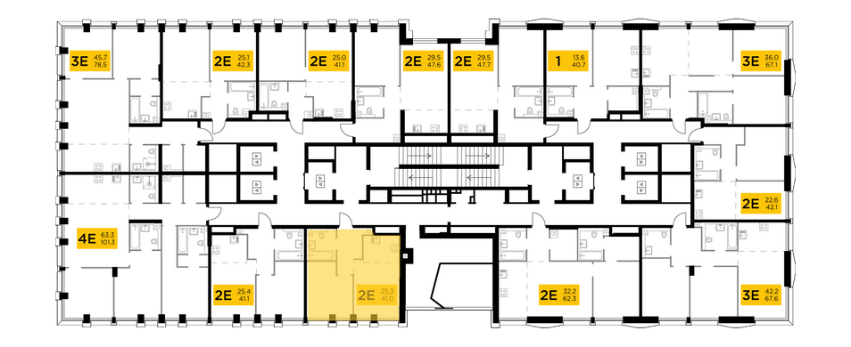 Продажа 2-комнатной квартиры 41 м², 16/32 этаж