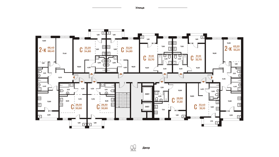 Продажа квартиры-студии 34,8 м², 4 этаж