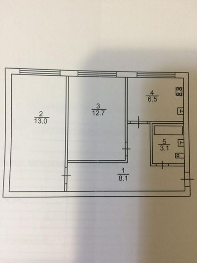 Продажа 2-комнатной квартиры 43,4 м², 1/5 этаж