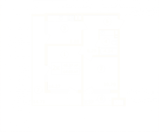 Продажа 2-комнатной квартиры 64,7 м², 3/9 этаж