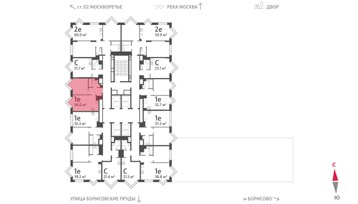 Продажа 1-комнатной квартиры 36 м², 22/30 этаж