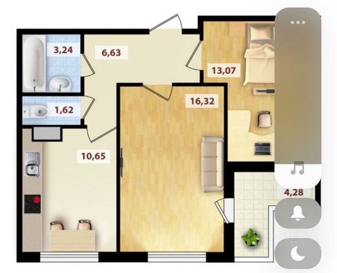 Продажа 2-комнатной квартиры 52 м², 12/13 этаж