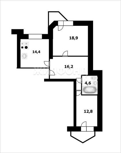 Продажа 2-комнатной квартиры 66,9 м², 9/9 этаж