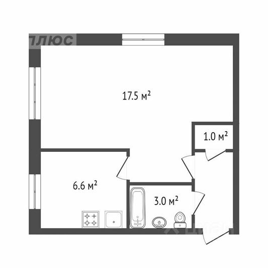 Продажа 1-комнатной квартиры 32,8 м², 2/5 этаж