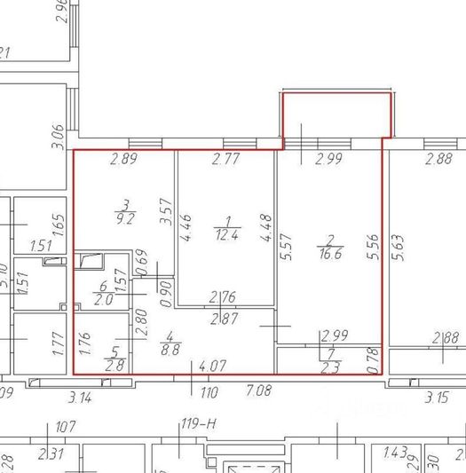 Продажа 2-комнатной квартиры 54,1 м², 3/18 этаж