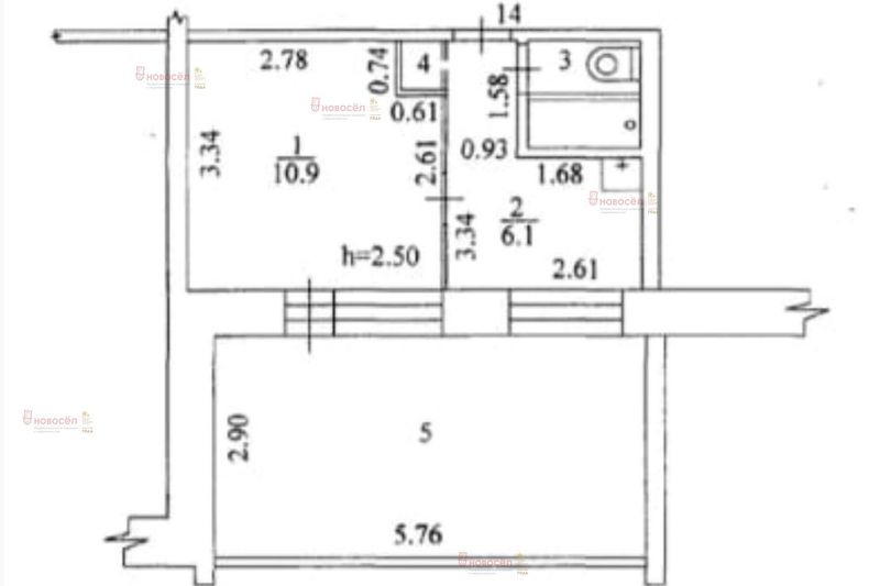 Продажа 1-комнатной квартиры 19,6 м², 2/3 этаж