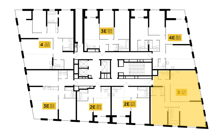 Продажа 3-комнатной квартиры 118,7 м², 29/29 этаж