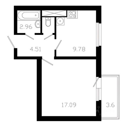 Продажа 1-комнатной квартиры 36 м², 11/24 этаж