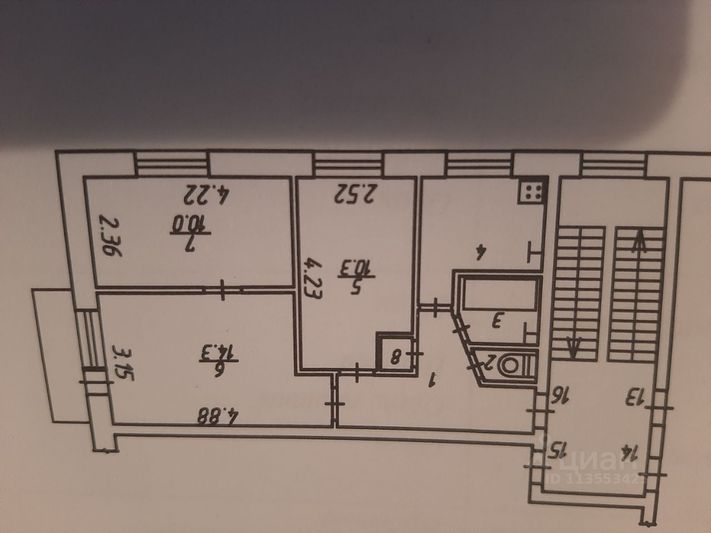 Продажа 3-комнатной квартиры 52 м², 5/5 этаж