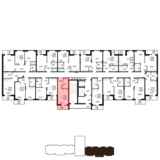 Продажа квартиры-студии 23,4 м², 8/11 этаж