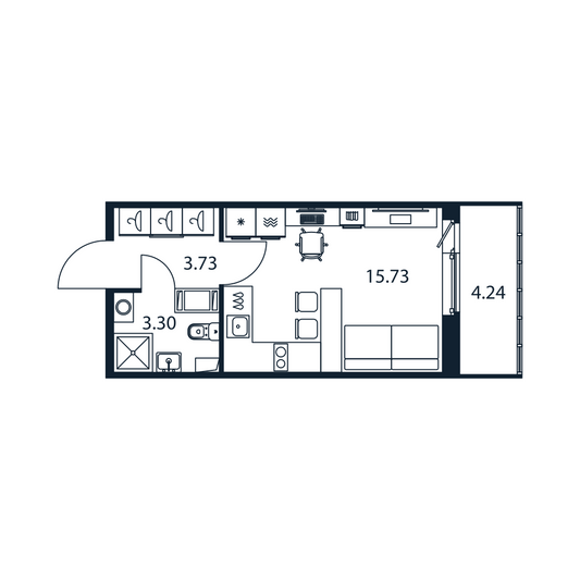 Продажа квартиры-студии 24 м², 12/12 этаж