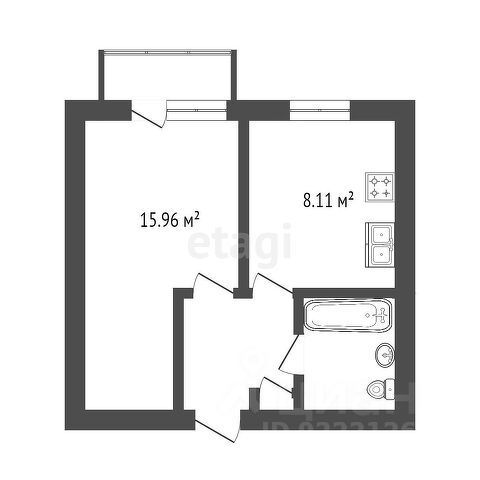 Аренда 1-комнатной квартиры 32,5 м², 7/9 этаж