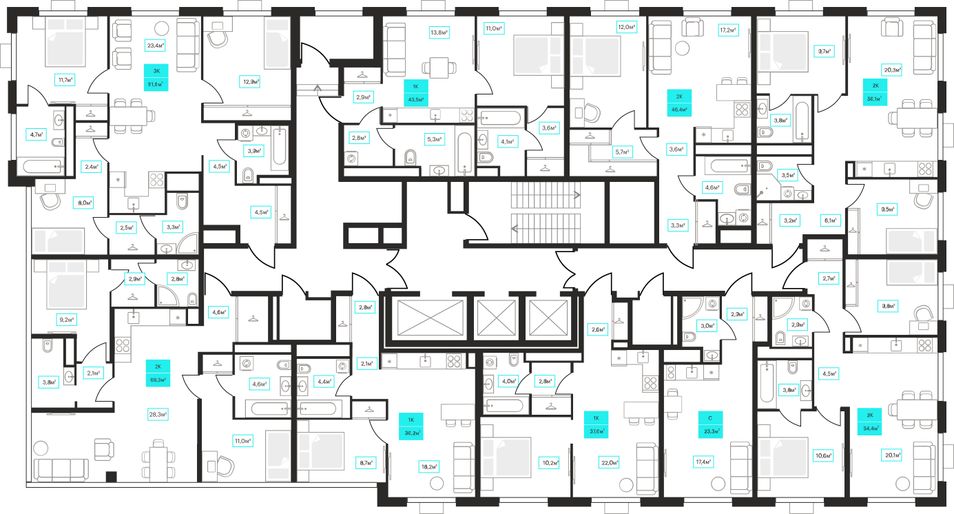 Продажа 1-комнатной квартиры 36,2 м², 15/23 этаж