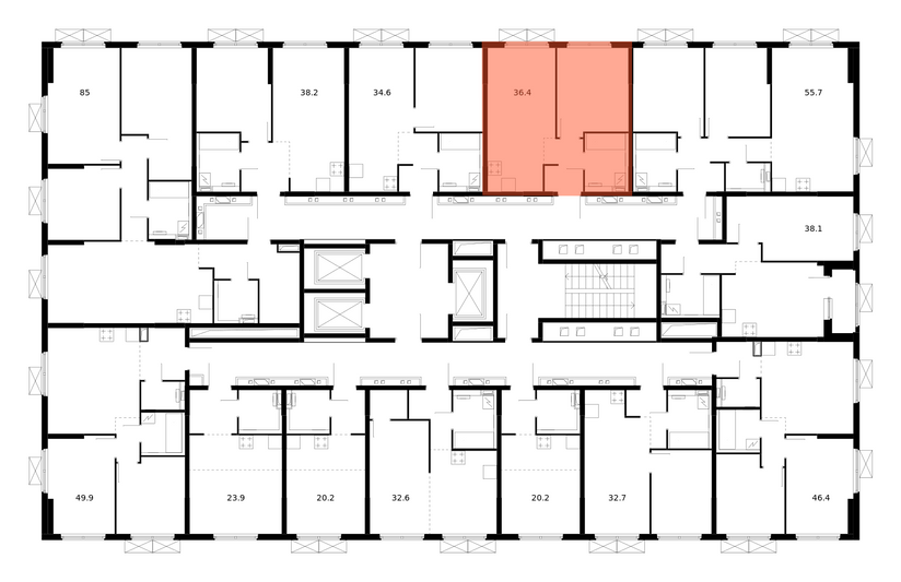 Продажа 1-комнатной квартиры 36,4 м², 24/25 этаж