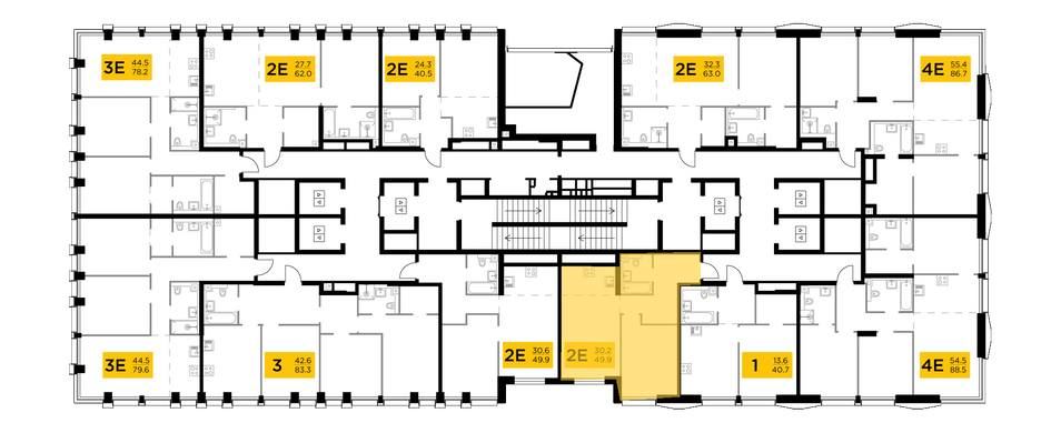 Продажа 2-комнатной квартиры 49,9 м², 26/35 этаж