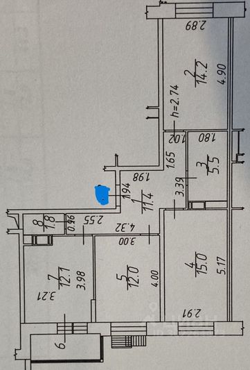 Продажа 3-комнатной квартиры 74 м², 17/18 этаж