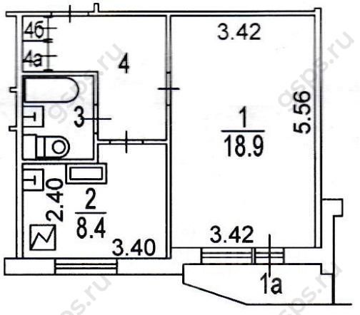 Продажа 1-комнатной квартиры 38 м², 10/17 этаж