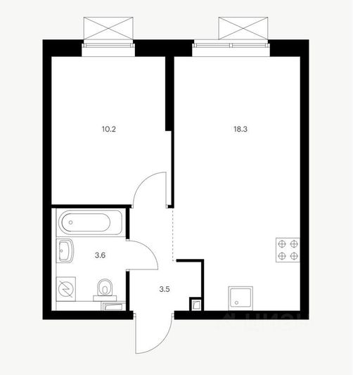 Продажа 1-комнатной квартиры 36 м², 16/20 этаж
