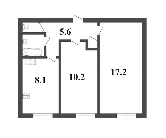 Продажа 2-комнатной квартиры 44,6 м², 5/9 этаж