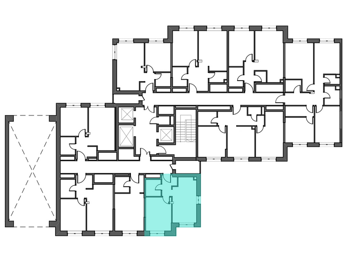 Продажа 1-комнатной квартиры 37,8 м², 2/21 этаж