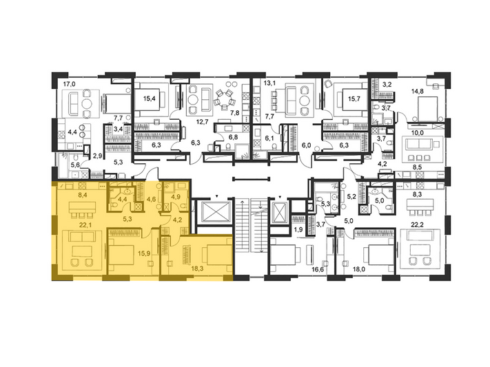 Продажа 2-комнатной квартиры 88,5 м², 2/5 этаж