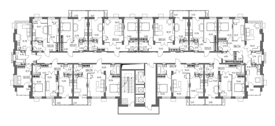 Продажа 2-комнатной квартиры 60,8 м², 12/19 этаж