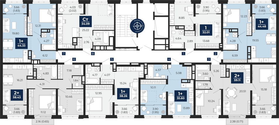 Продажа 1-комнатной квартиры 32 м², 6/23 этаж