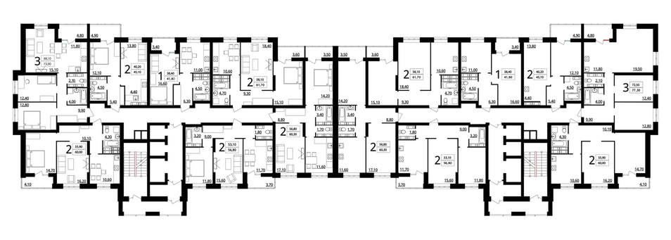 Продажа 3-комнатной квартиры 77,3 м², 23/23 этаж
