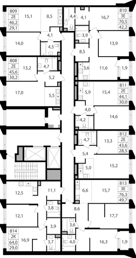 Продажа 2-комнатной квартиры 68,6 м², 9/15 этаж