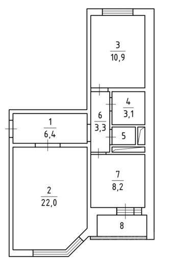 Продажа 2-комнатной квартиры 55 м², 9/21 этаж
