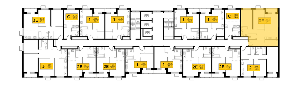 Продажа 3-комнатной квартиры 67,4 м², 4/17 этаж