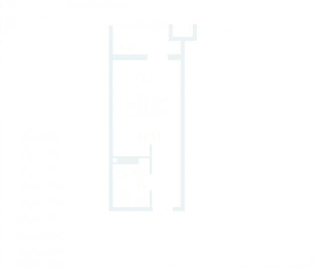 Продажа 1-комнатной квартиры 27,9 м², 1/9 этаж