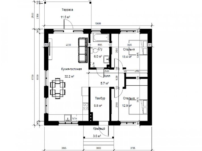 Продажа дома, 91,2 м², с участком 6 соток