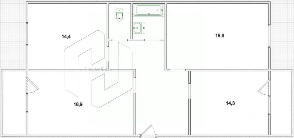 Продажа 3-комнатной квартиры 84,9 м², 1/9 этаж