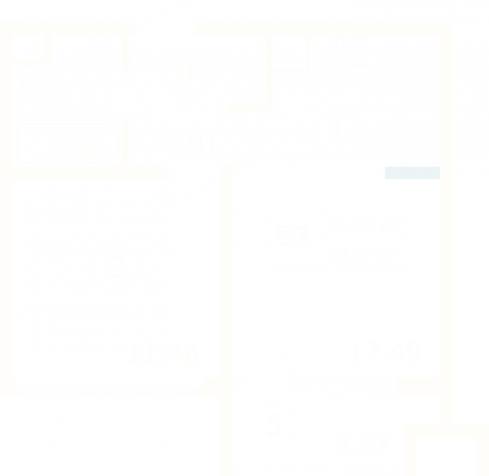 Продажа 1-комнатной квартиры 39,9 м², 3/9 этаж