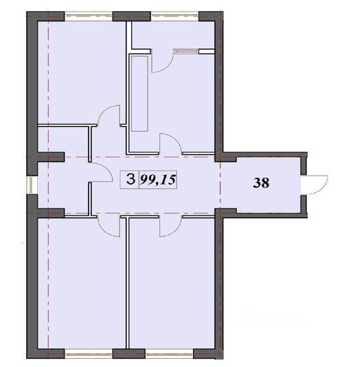 Продажа 3-комнатной квартиры 99 м², 7/10 этаж
