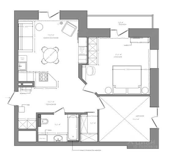 Продажа 3-комнатной квартиры 71,2 м², 12/17 этаж