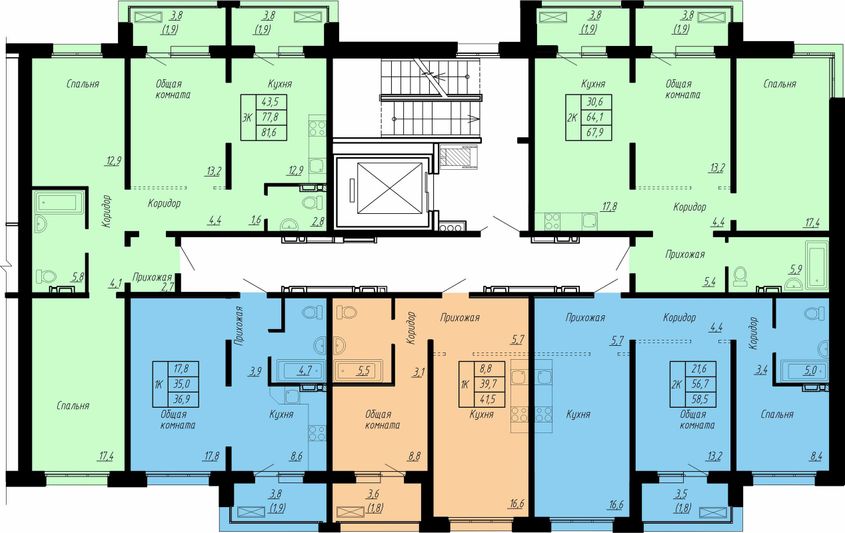 Продажа 2-комнатной квартиры 67,9 м², 9/17 этаж