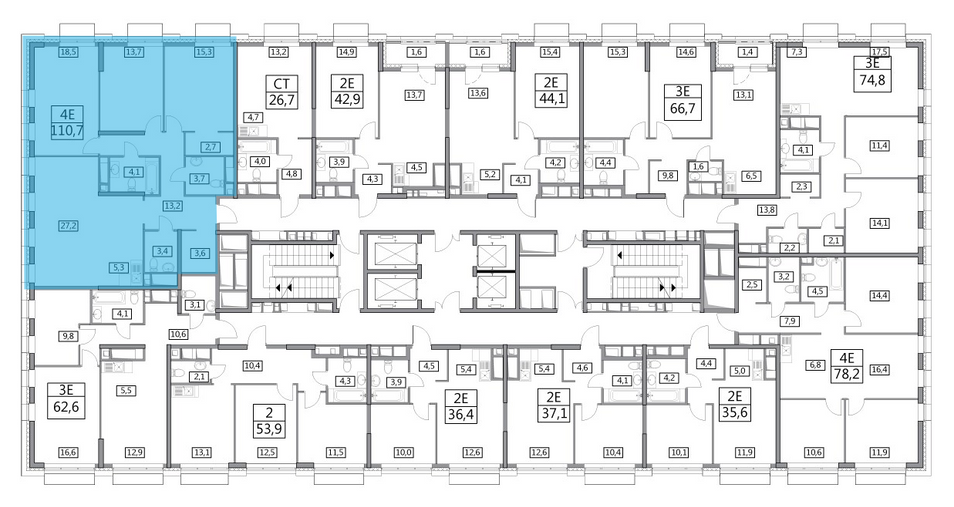 Продажа 3-комнатной квартиры 111,4 м², 22/29 этаж