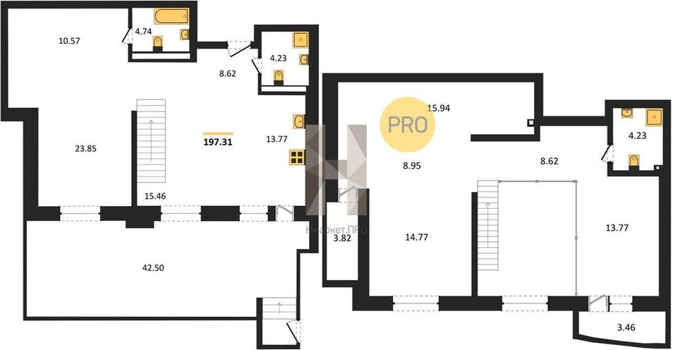 Продажа 3-комнатной квартиры 197,3 м²