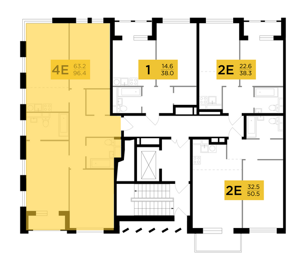 Продажа 4-комнатной квартиры 96,4 м², 3/5 этаж
