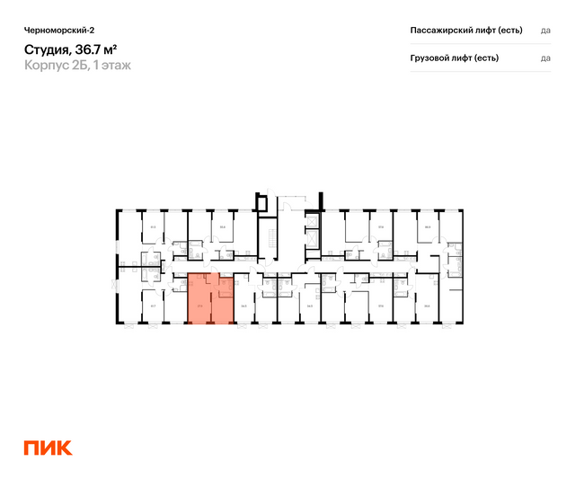 Продажа квартиры-студии 36,7 м², 1/15 этаж