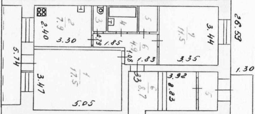 Продажа 2-комнатной квартиры 47,1 м², 1/5 этаж