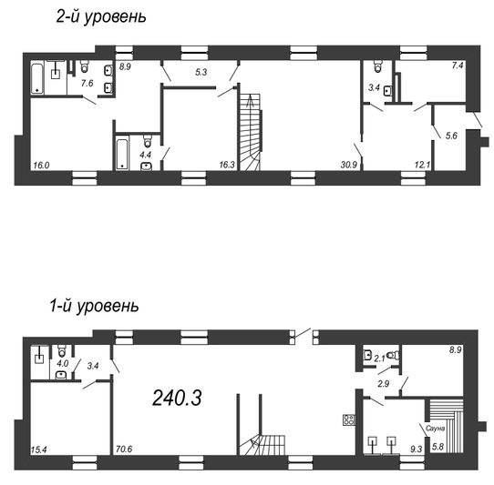 Продажа многокомнатной квартиры 239,1 м², 1/4 этаж