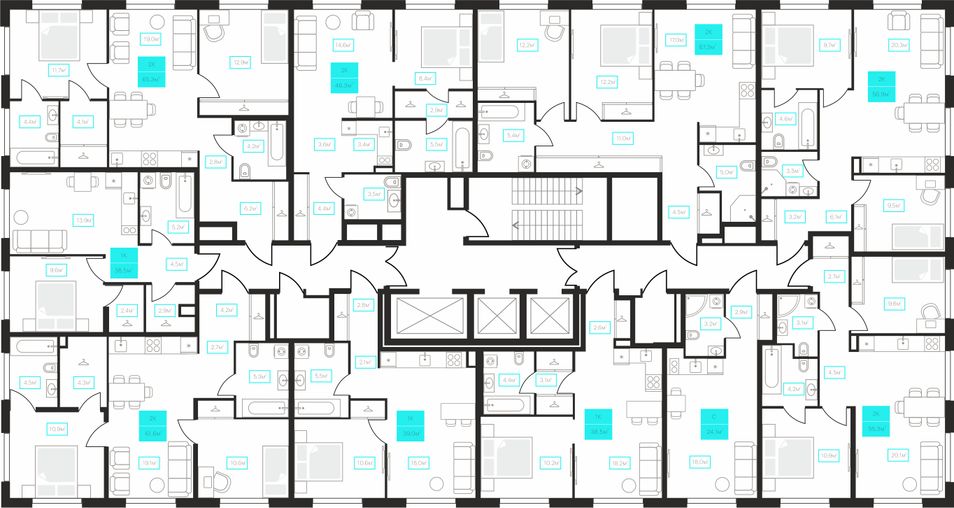 Продажа 1-комнатной квартиры 39 м², 3/23 этаж