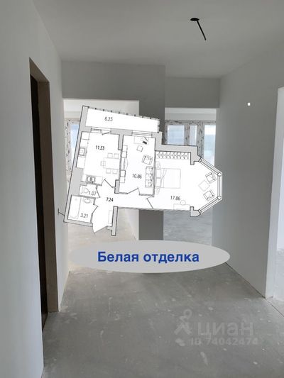 Продажа 2-комнатной квартиры 59,4 м², 4/23 этаж