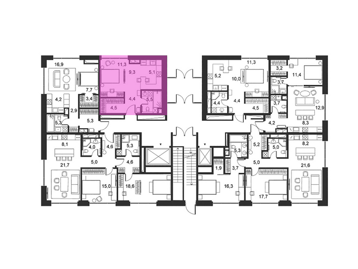 Продажа квартиры-студии 40,2 м², 1/5 этаж