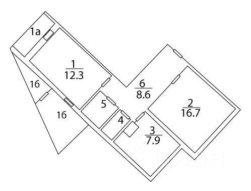 Продажа 2-комнатной квартиры 52 м², 3/12 этаж