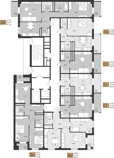 Продажа 2-комнатной квартиры 58 м², 3/16 этаж