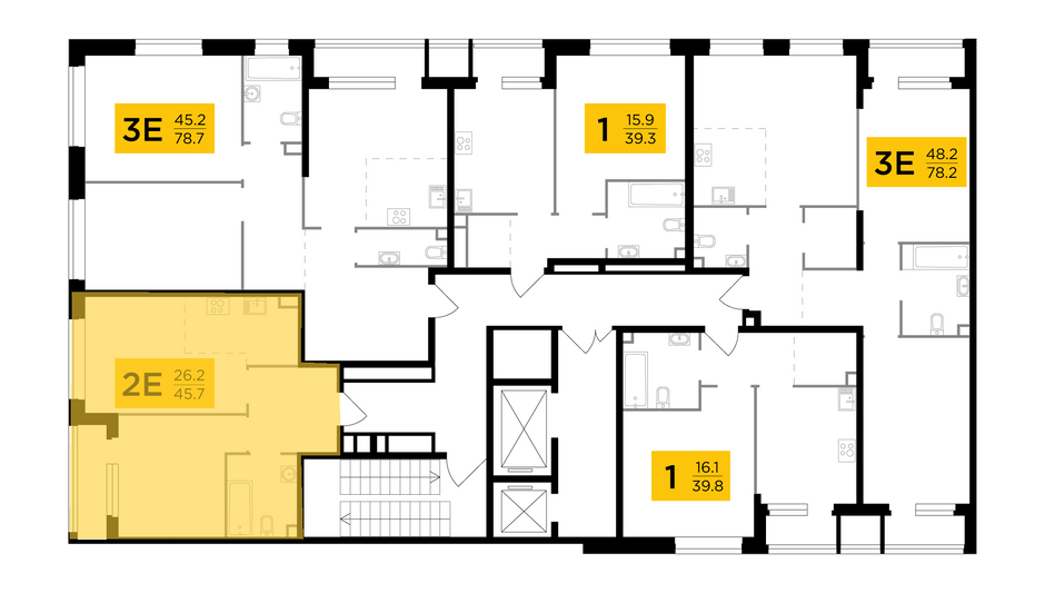 Продажа 2-комнатной квартиры 44,9 м², 10/22 этаж